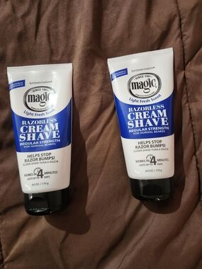 Magic Razorless Cream Shave - Blue & White Tube